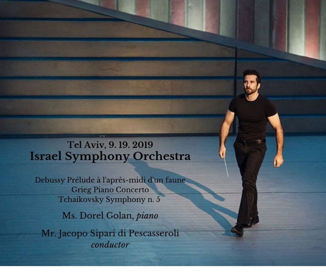 Jacopo Sipari sul podio della Israle Symphony Orchestra di Tel Aviv