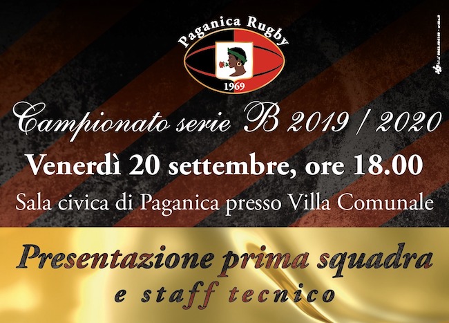 Paganica Rugby, presentazione di squadra e staff 2019 - 2020