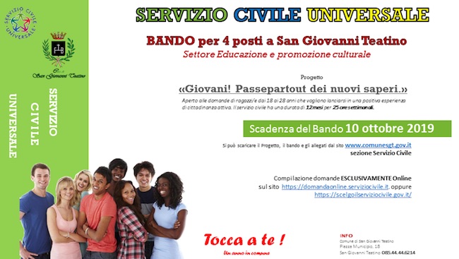 servizio civile universale sgt 2019