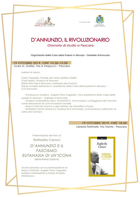 d'annunzio il rivoluzionario giornata studio Pescara