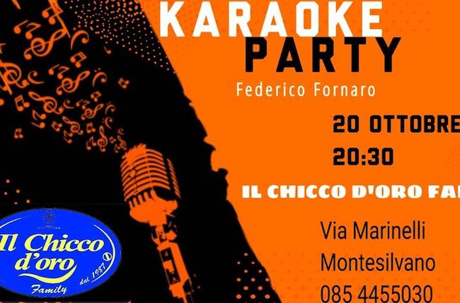 karaoke party 20 ottobre 2019