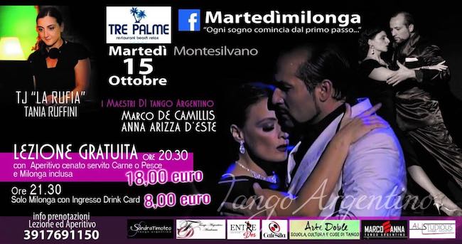 martedi milonga 15 ottobre 2019