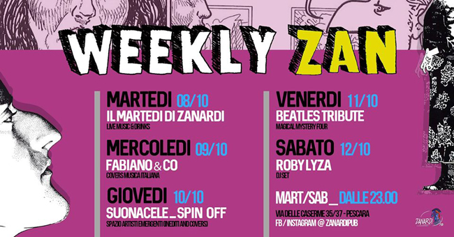 week zanardi 8-12 ottobre 2019