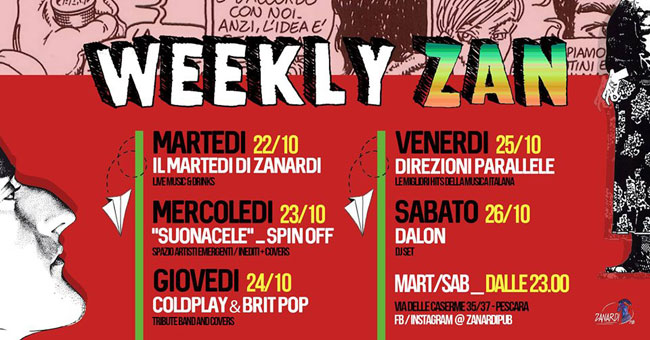 weekly zanardi 22-26 ottobre 2019