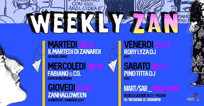 weekly zanardi dal 29 ottobre 2019