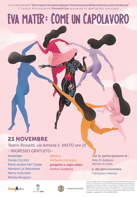 Vasto: Eva Mater: come un capolavoro, contro al violenza sulle donne