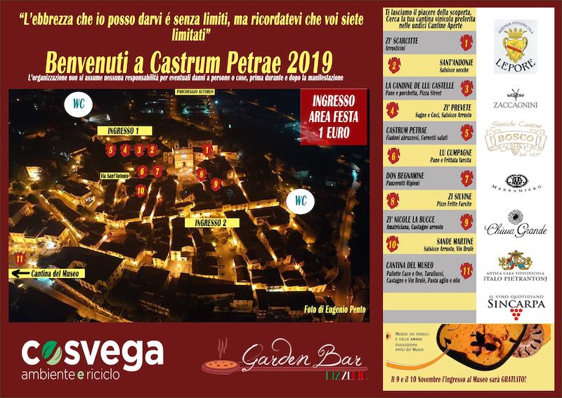 cantine aperte a castrum petrae mappa 2019