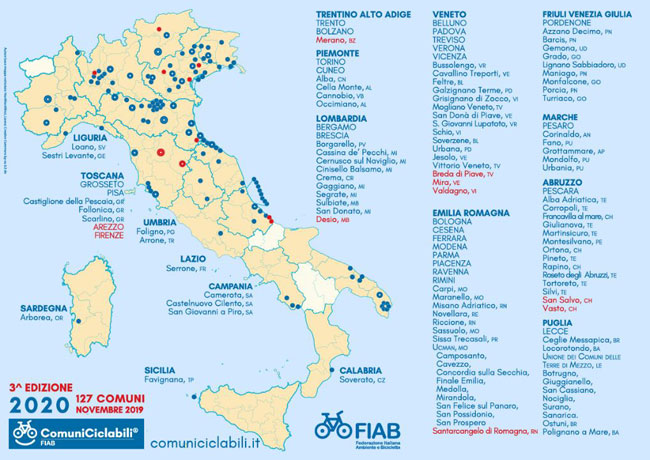 comuni ciclabili 2020