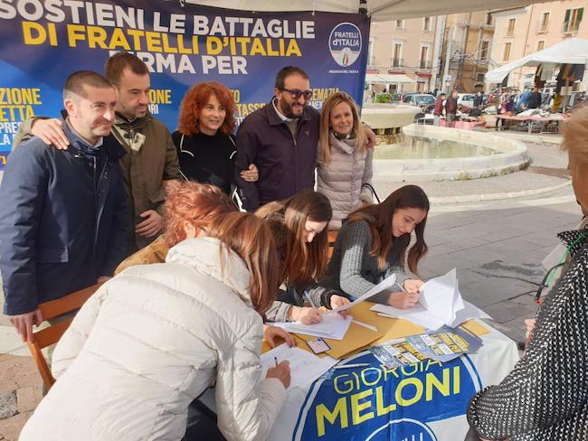 gazebo fdi l'aquila 10 novembre 2019