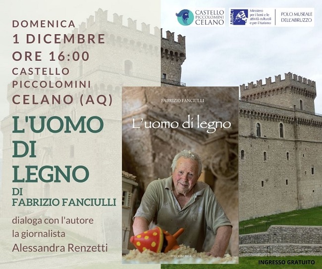 Celano, Fabrizio Fanciulli presenta L'uomo di legno