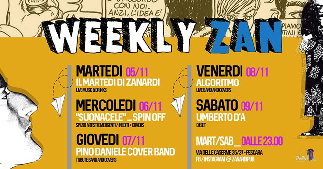weekly zanardi 5-9 novembre
