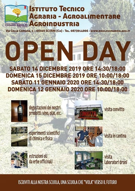 Scerni, all'Istituti Tecnico Agrario l'Open Day Natural...Mente Verde