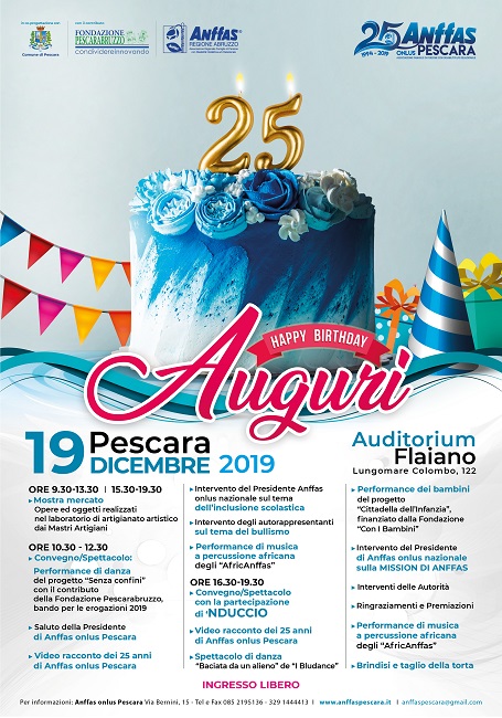 locandina anffas pescara 25 anni
