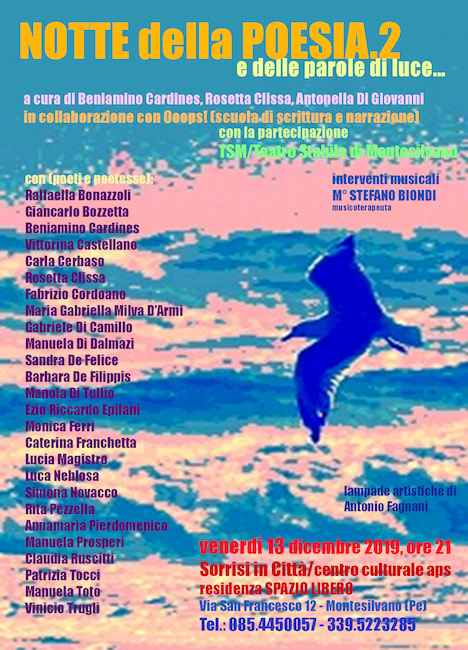 notte della poesia 13 dicembre 2019