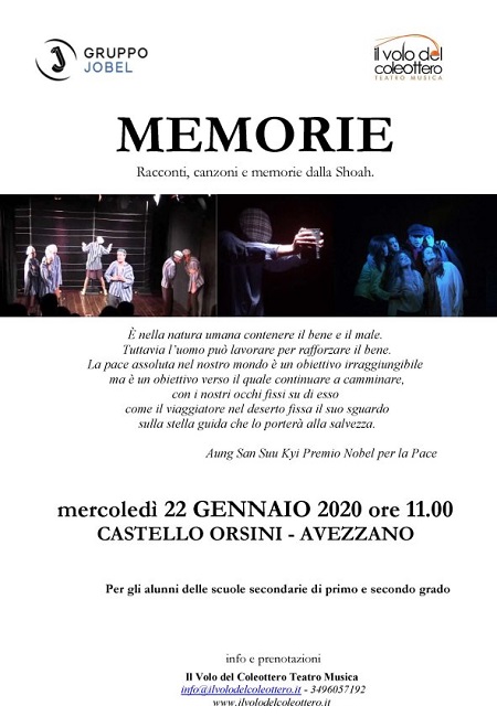 Avezzano, al Castello Orsini - Colonna va in scena Memorie Avezzano, al Castello Orsini - Colonna va in scena Memorie