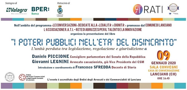 I poteri pubblici nell'età del disincanto: presentazione del volume a Lanciano
