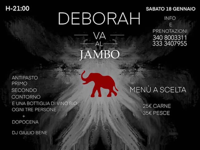 Deborah va al Jambo 18 gennaio 2020