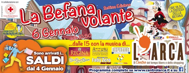 la befana volante l'arca 6 gennaio 2020