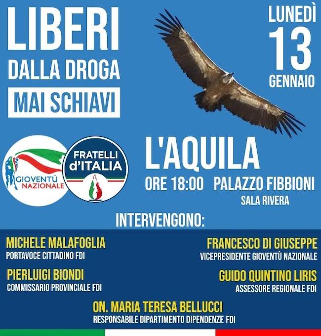 liberi dalla droga 13 gennaio 2020