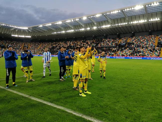 pescara sotto la curva tifosi