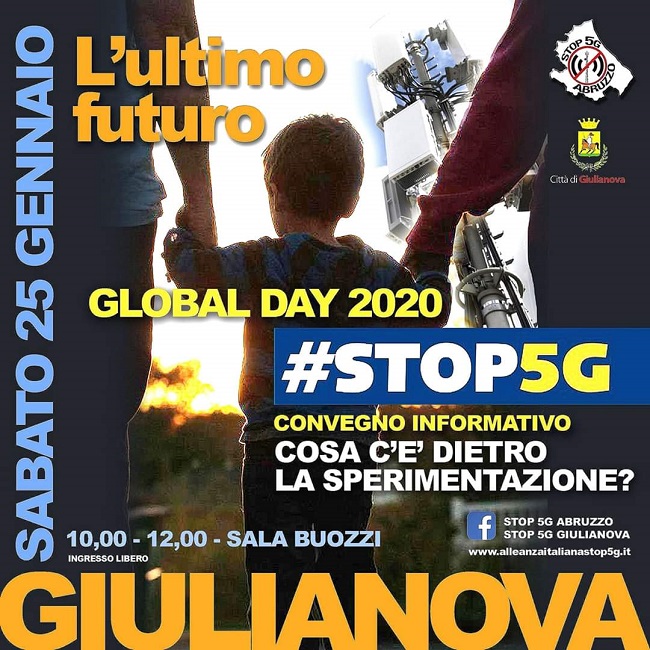 Giulianova, presso la sala Buozzi il convegno Stop 5G