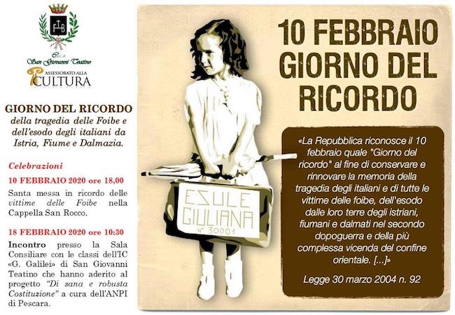 10 febbraio giorno del ricordo sgt