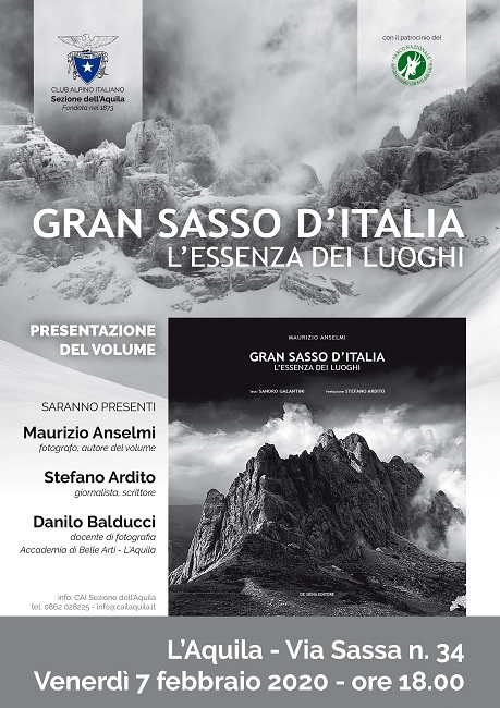 L'Aquila, Maurizio Anselmi presenta “Gran Sasso d’Italia – L’essenza dei luoghi“