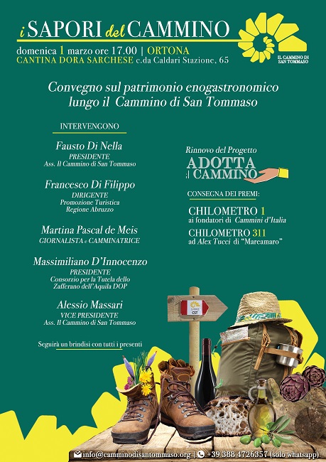 Ortona, presso la Cantina Dora Sarchese il convegno “i Sapori del Cammino”