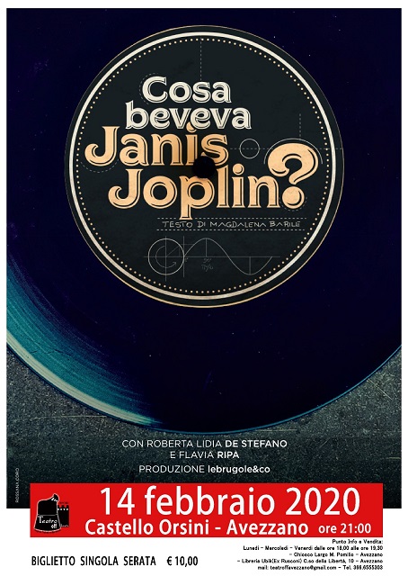 Al Teatro Off di Avezzano approda "Cosa beveva Janis Joplin"