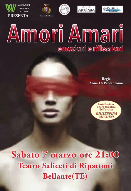 Al Teatro Saliceti di Ripattoni di Bellante va in scena Amori amari
