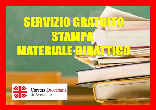 oronavirus, la Caritas Diocesana di Avezzano in aiuto agli studenti in difficoltà