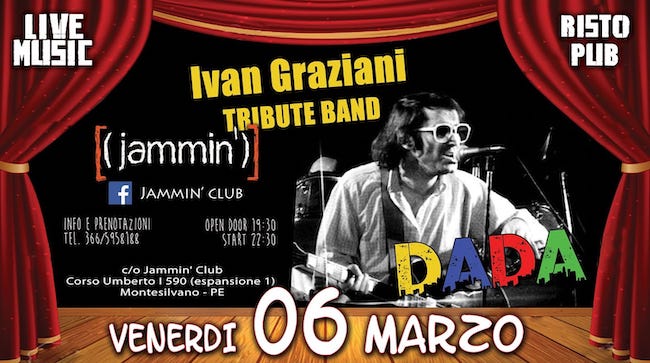 ivan graziani tribute dada 6 marzo 2020
