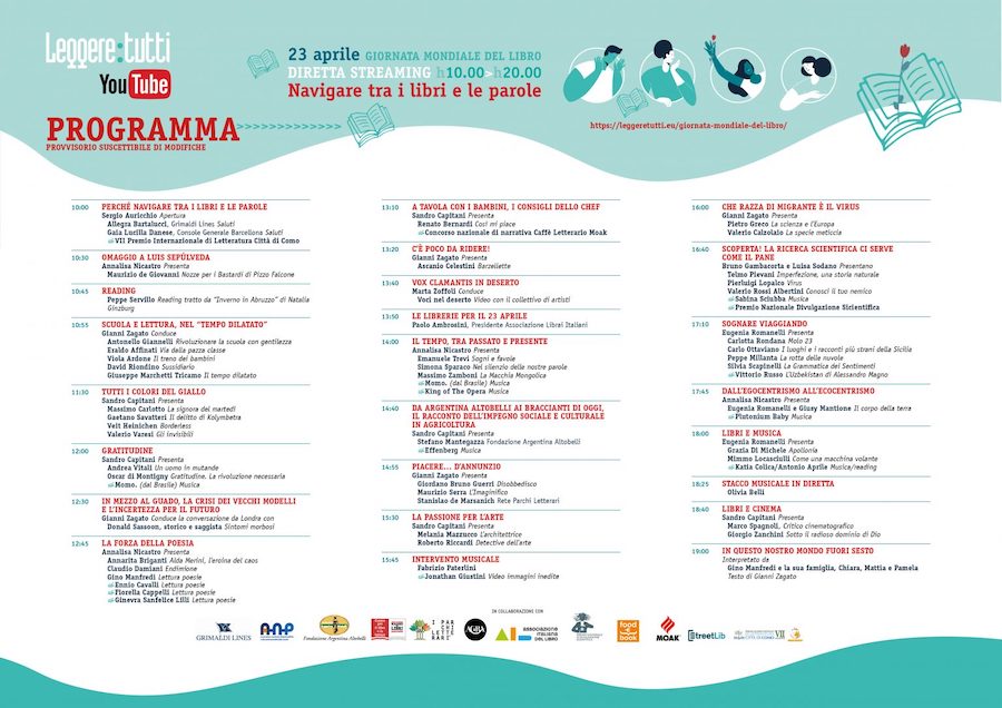 programma giornata mondiale libro