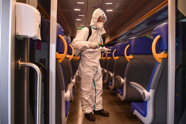 sanificazione treno