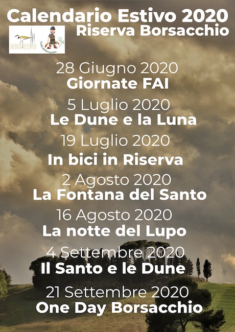 calendario estivo 2020 borsacchio