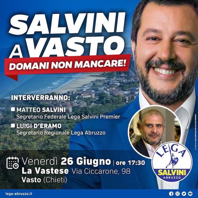 salvini vasto 26 giugno 2020