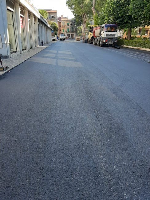 asfalto via tevere