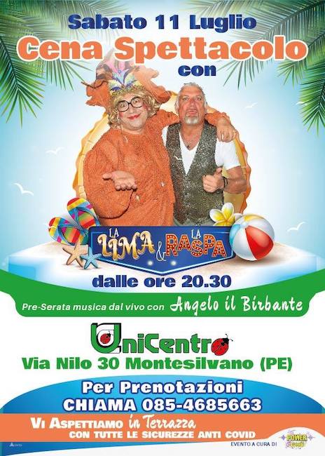 La Lima & La Raspa cena spettacolo all'Unicentro