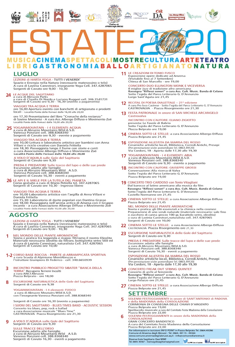 programma anversa estate 2020