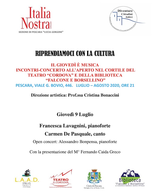 riprendiamoci con cultura 9 luglio 2020