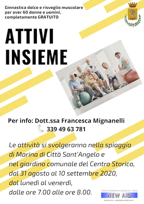 Ginnastica per donne e uomini over60 a Città Sant'Angelo
