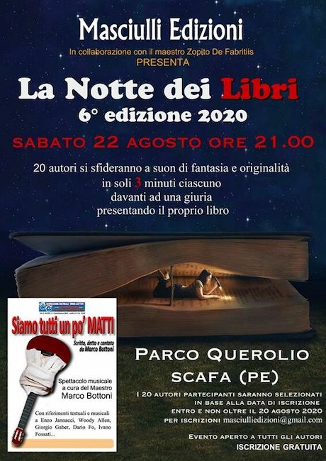 la notte dei libri scafa 22 agosto 2020