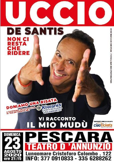locandina uccio de santis 23 agosto 2020
