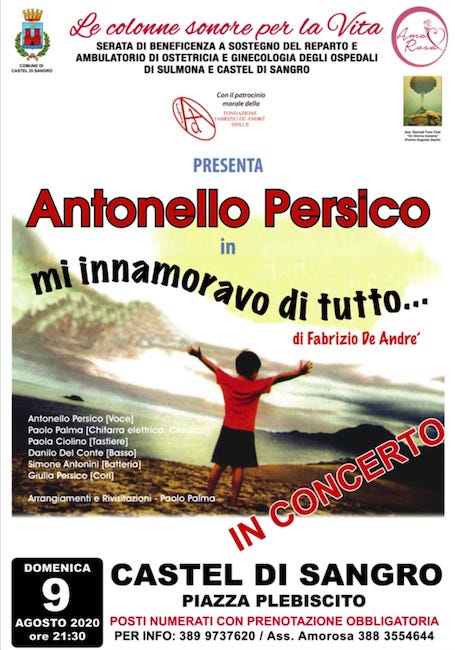 Antonio Persico, tributo a Fabrizio De Andrè a Castel di Sangro