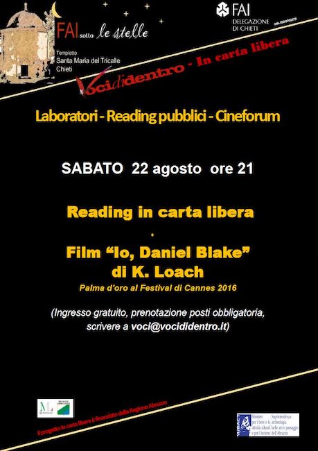 reading in carta libera 22 agosto 2020
