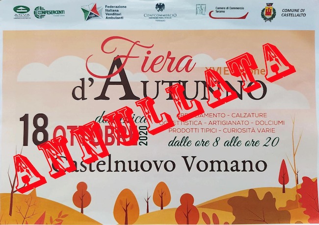 fiera d'autunno annullata