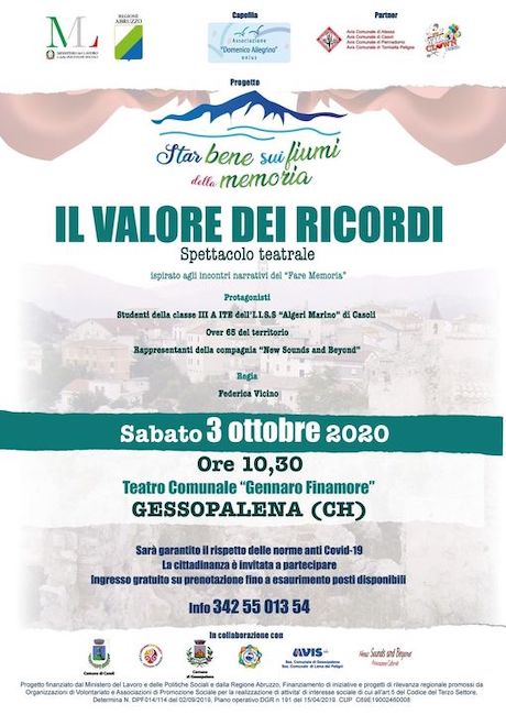 il valore dei ricordi 3 ottobre 2020
