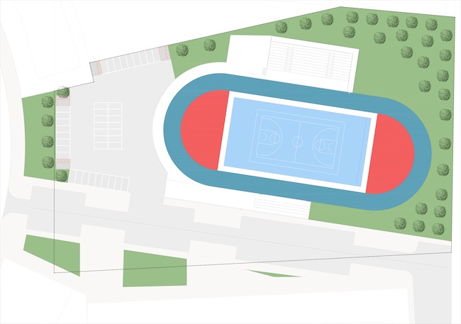 planimetria pattinodromo Montesilvano