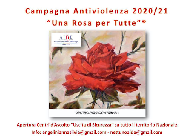 locandina campagna una rosa per tutte