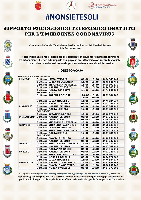 supporto psicologico sulmona